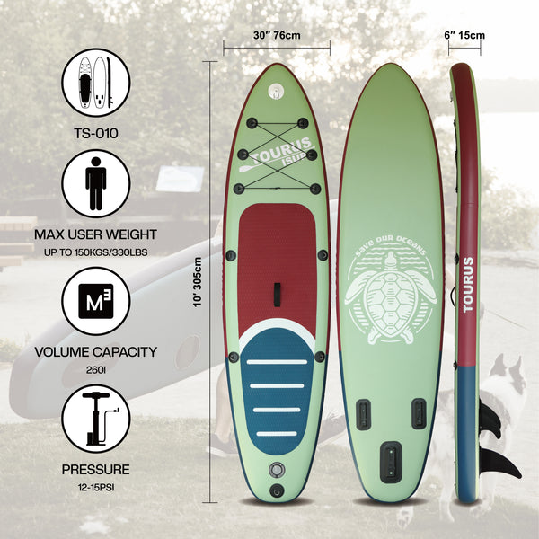 Inflatable Sup 3.05 m (10 ft.) Stand-up Paddle Board TS-010 