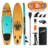 Wood Style Sup Inflatable 3.35 m (11 ft.) Stand-up Paddle Board TS-002N